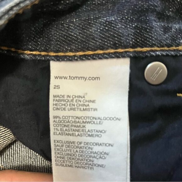 Tommy Hilfiger Dark Denim Straight Jeans Size 2 Short - Picture 5 of 9